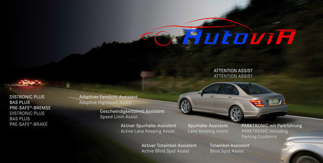 A broad range of assistance systems is available for the new Clase C Coupé